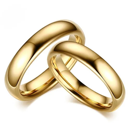 A pair of gold wedding rings